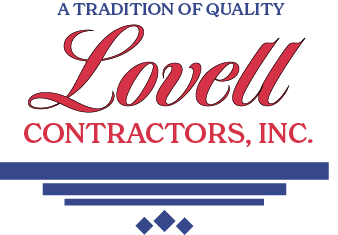Lovell contractors logo with tag line A tradition of quality